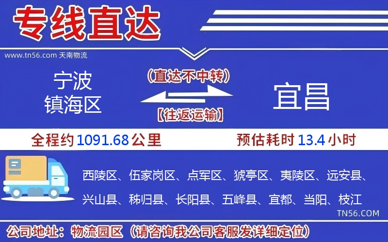 宁波镇海区到宜昌物流公司 宁波镇海区到宜昌物流公司