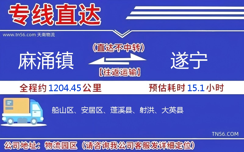 麻涌镇到遂宁物流公司
