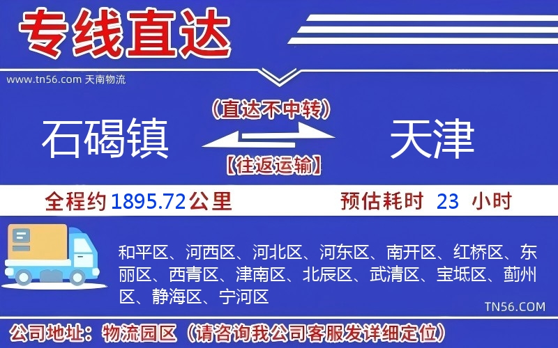石碣镇到天津物流公司