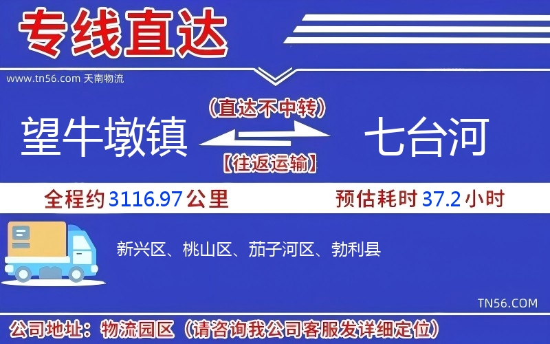 望牛墩镇到七台河物流公司 望牛墩镇到七台河物流公司