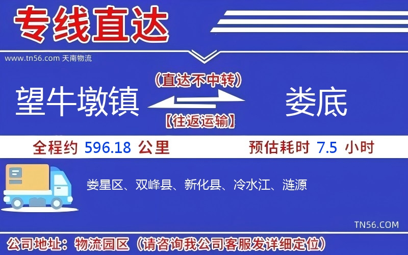 望牛墩镇到娄底物流公司