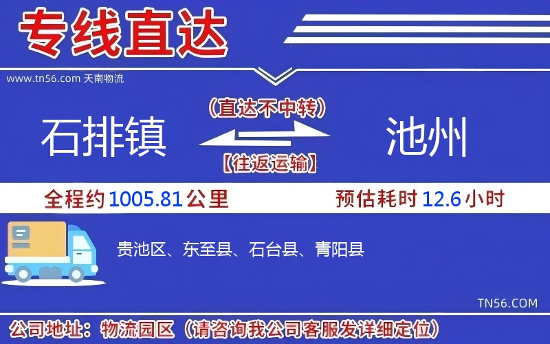 石排镇到池州物流公司