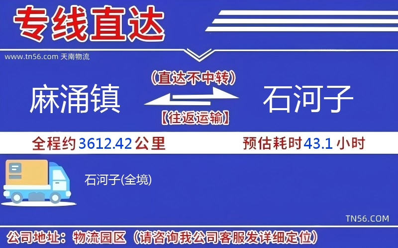 麻涌镇到石河子物流公司